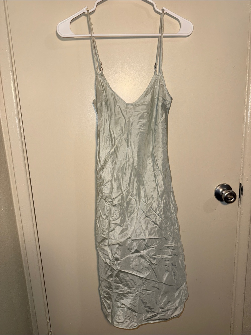 Rebecca Taylor Pale Sage Satin Slip Dress